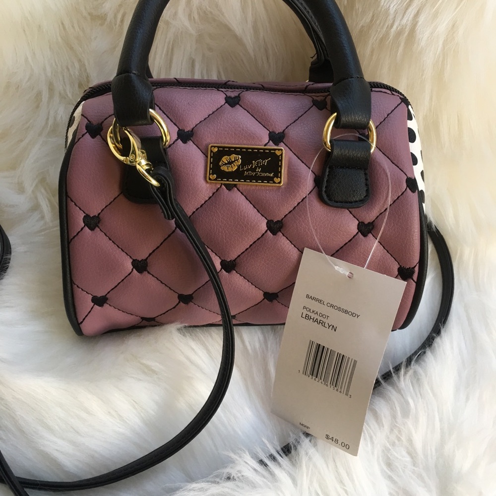 Betsey Johnson crossbody bag mini barrel quilted - Picture 4 of 8